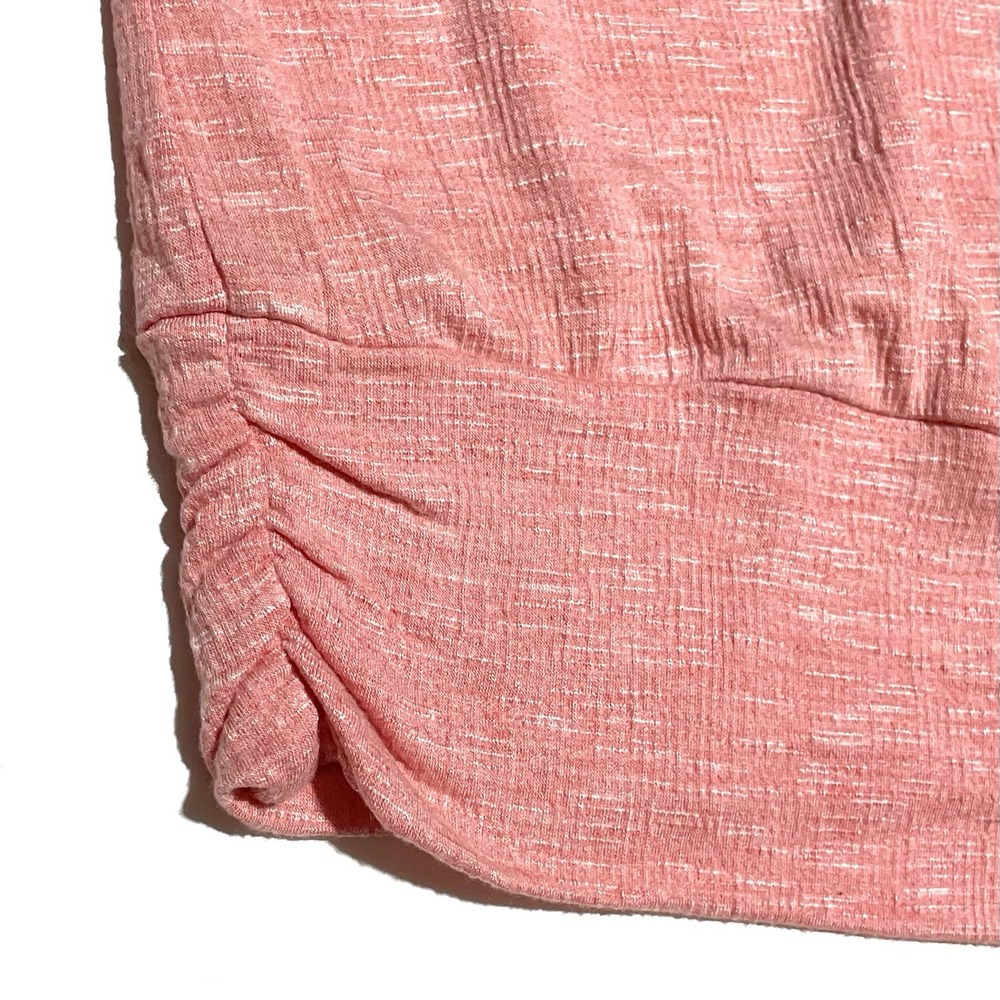 NEW Apt 9 Coral Pink Casual Top Women's Small White Crochet Knit Back 3/4 Sleeve - Picture 2 of 10